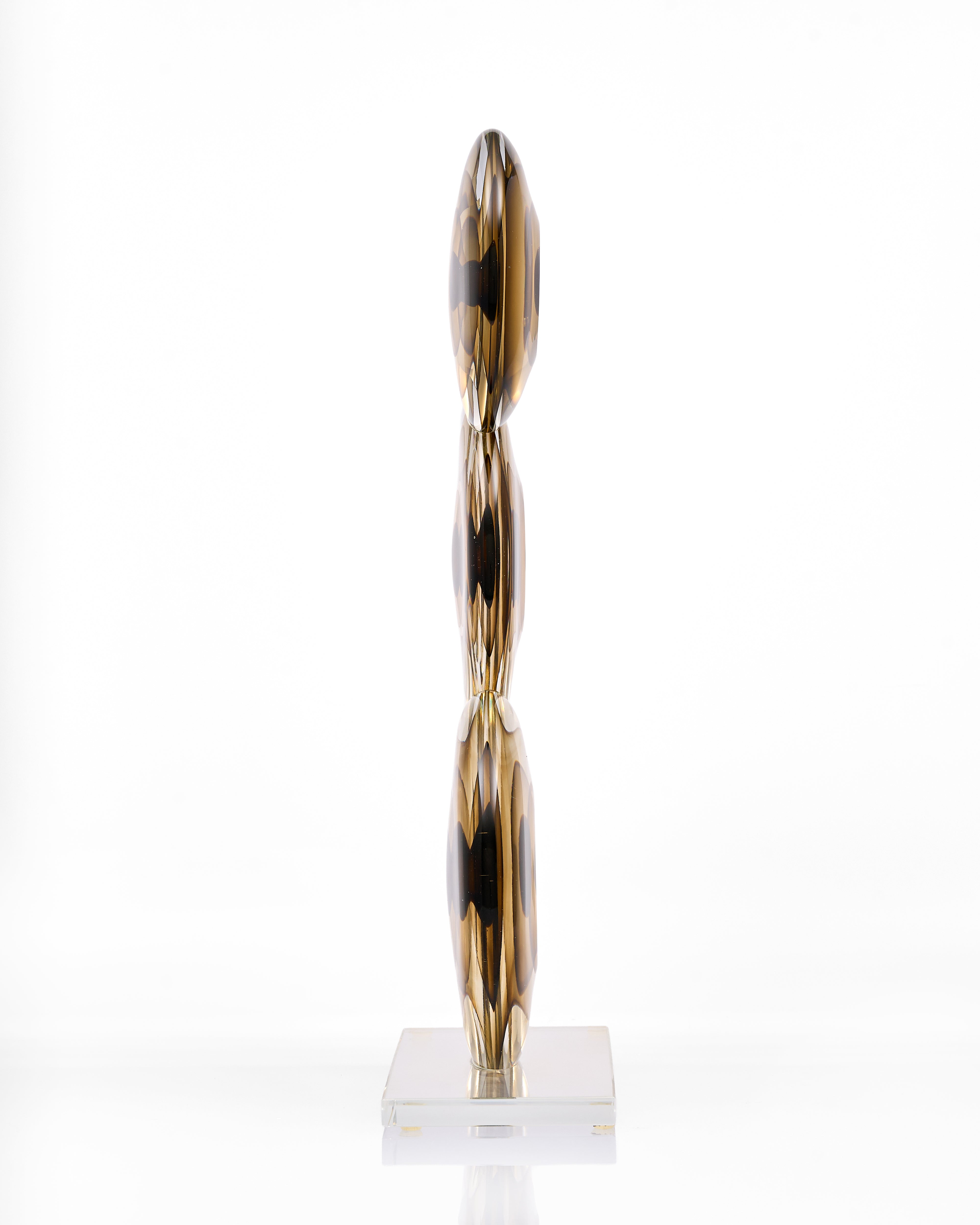 Trinity Orbit Crystal Glass Decor