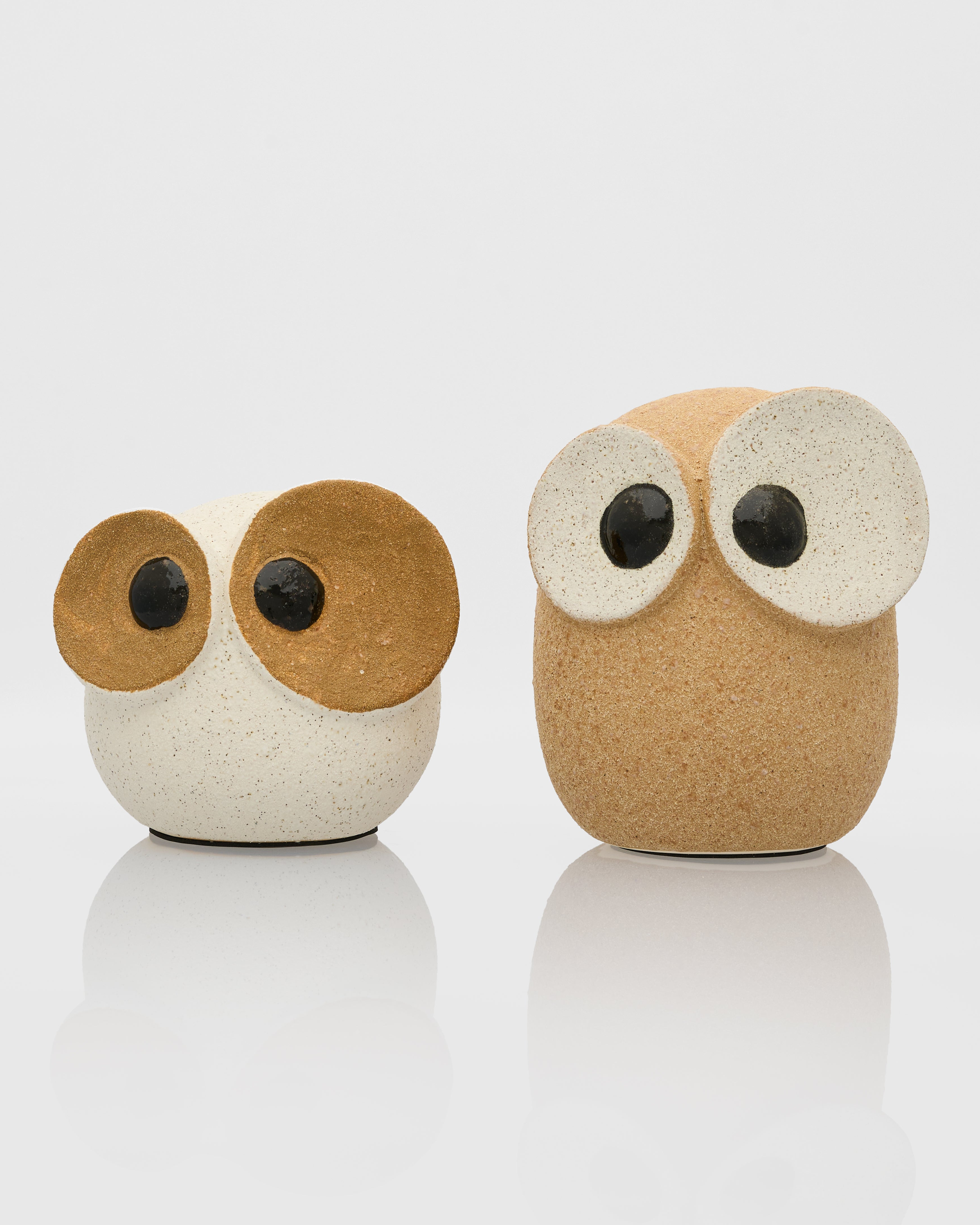 Twin owl ceramic decor luxury home accent featuring artistic owl pair design and refined craftsmanship
