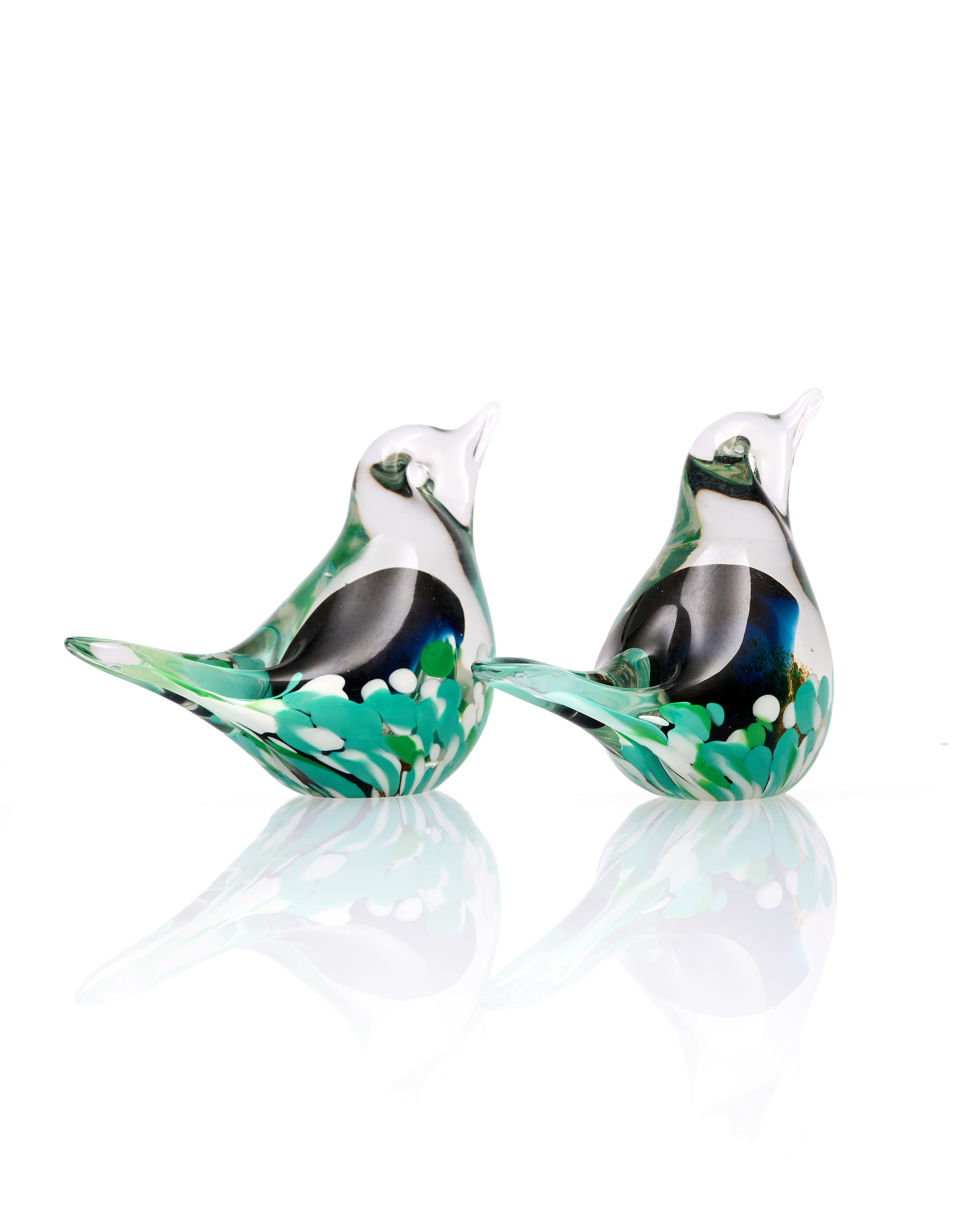 Twin Whispers Crystal Bird Decor