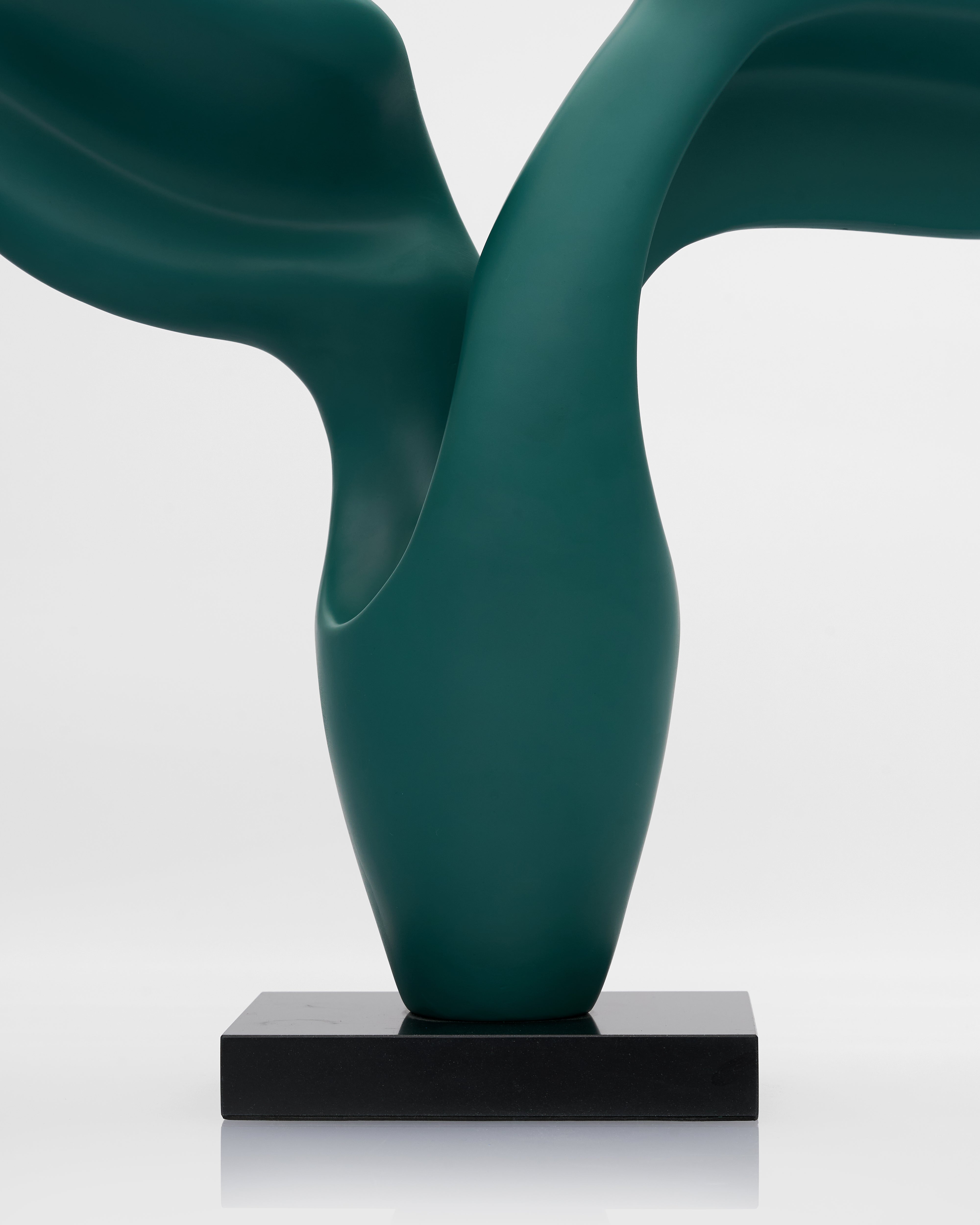 Detailed view of V Wave Sculpture highlighting intricate abstract wave features and luxurious finish
