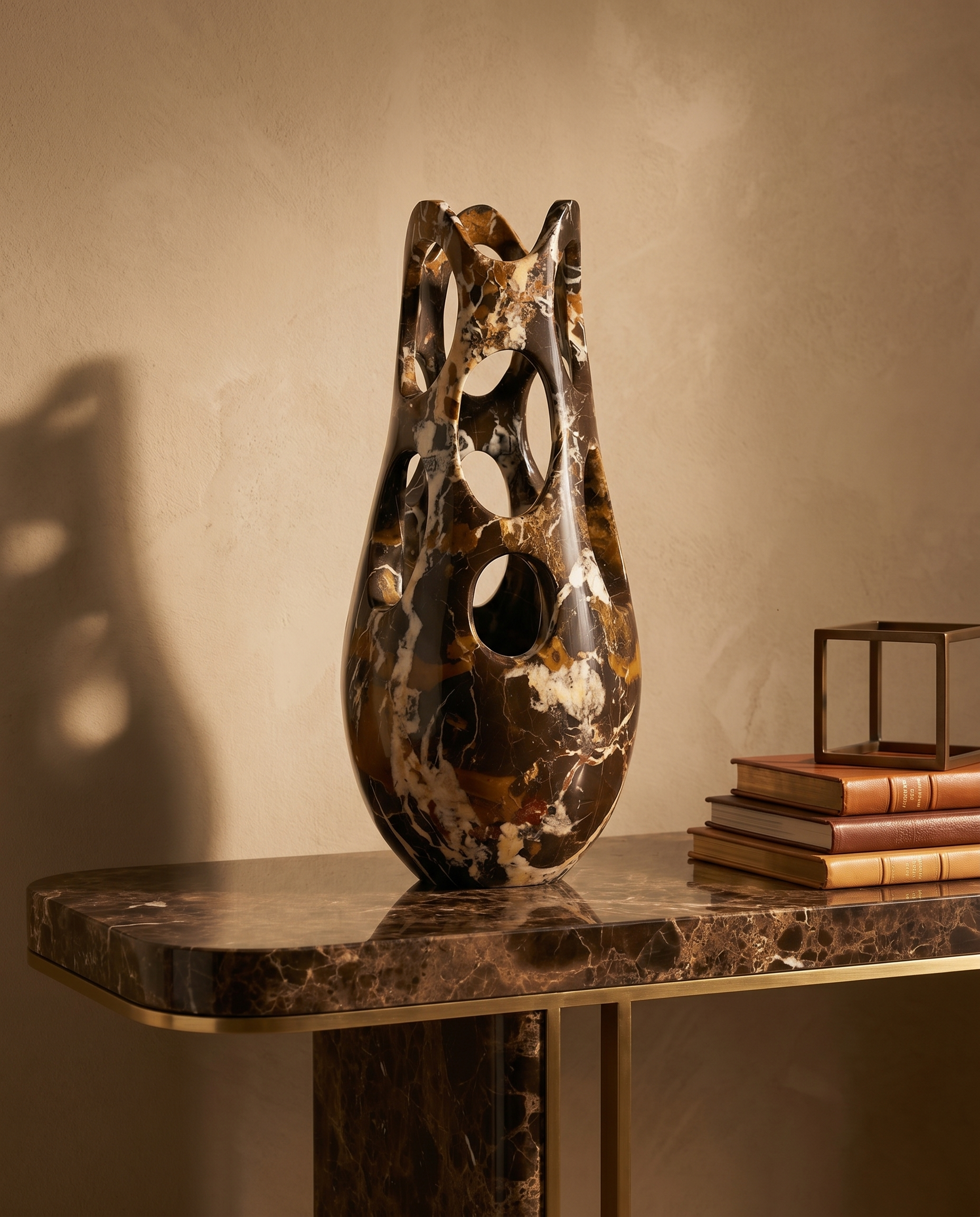 Walnut Crest Marble Decor