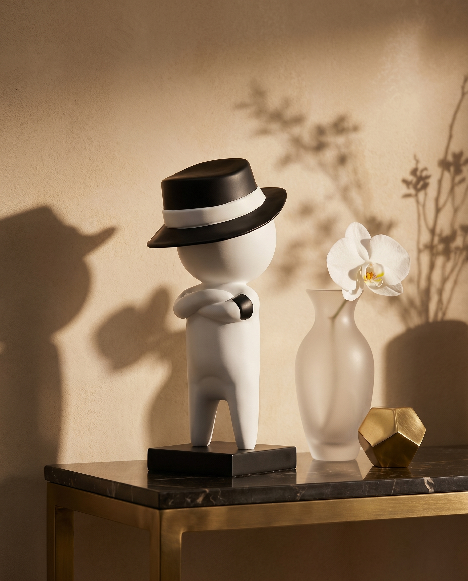 Coolest Black Hat Man Figurine