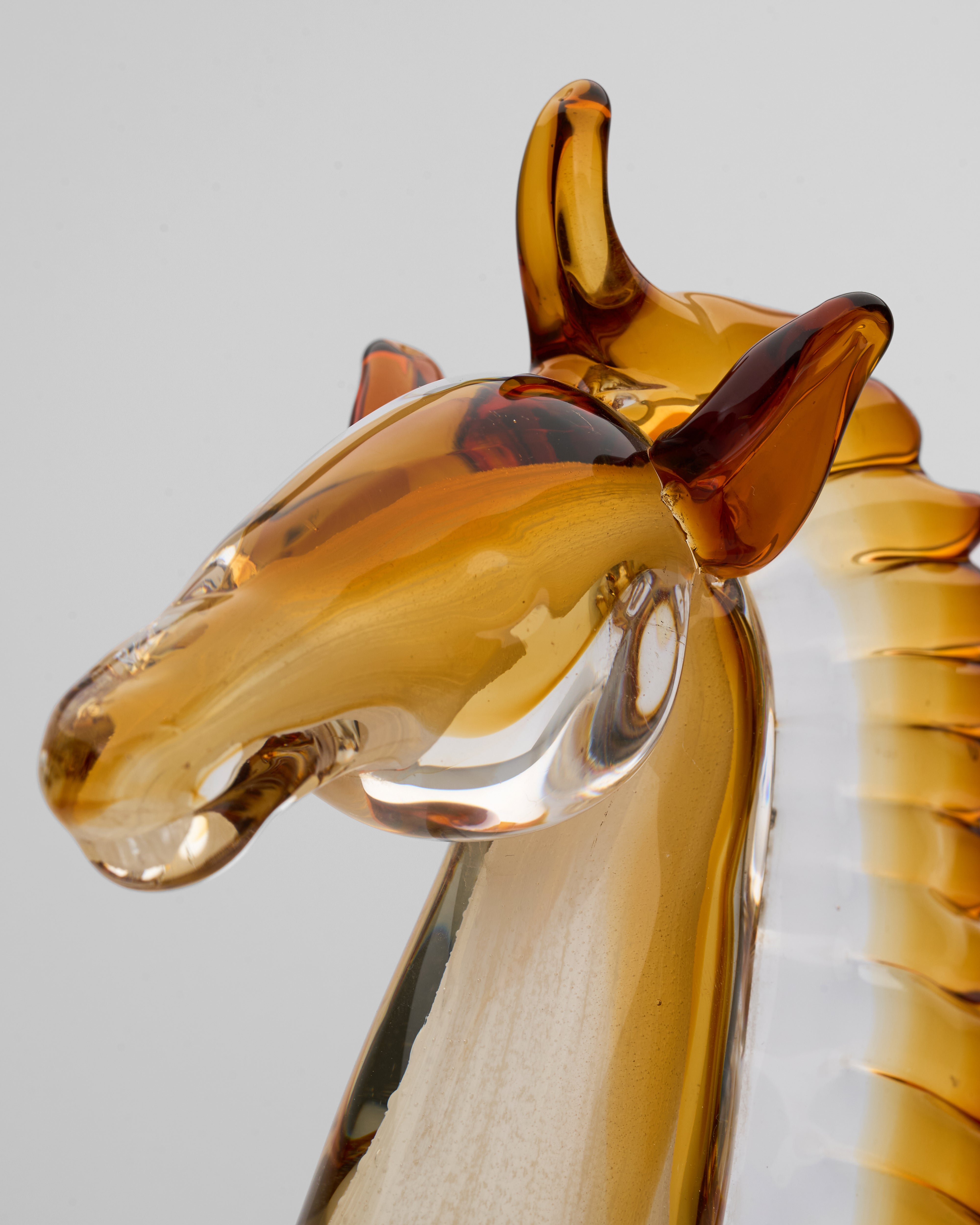 Detailed view of Zephra Golden Horse Decor highlighting refined equine features and luxurious finish

