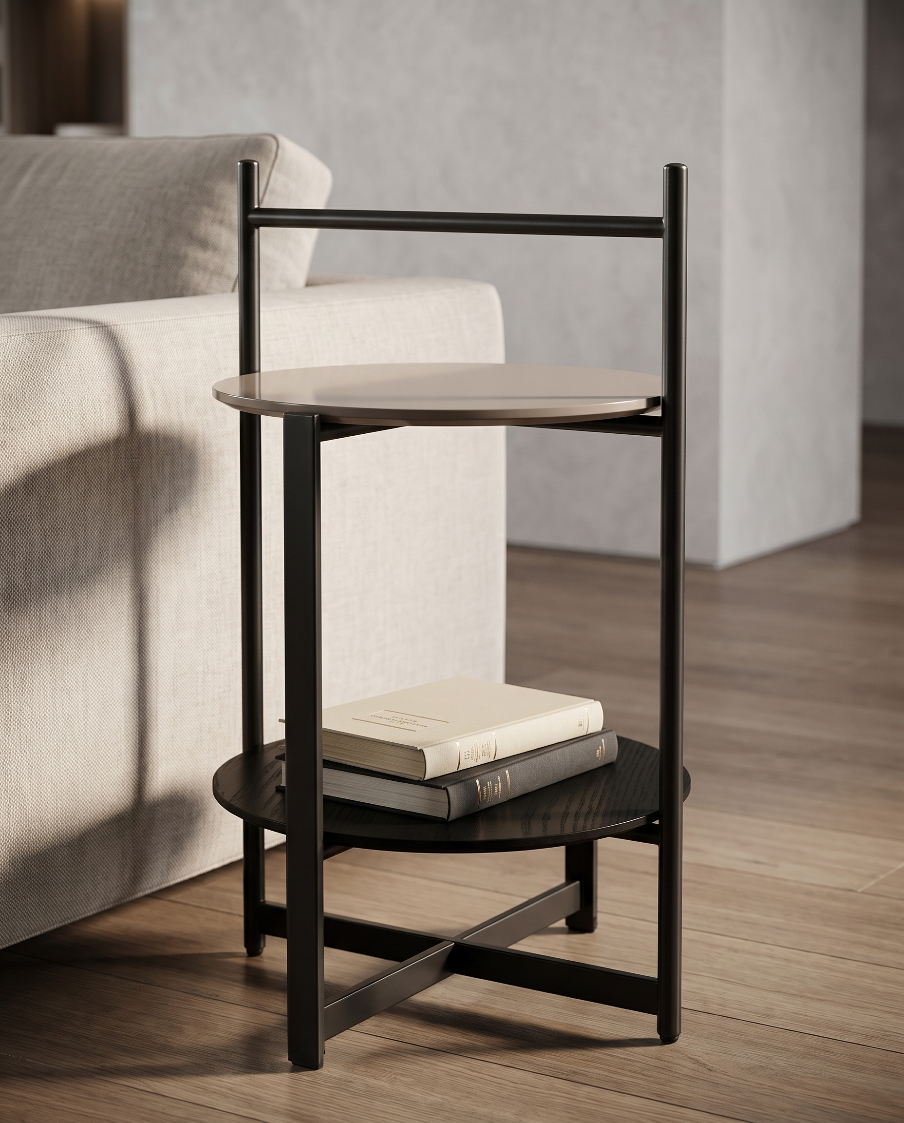 Zio Layer Side Table - Neutral Greige